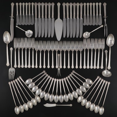 Towle "Silver Plumes" Sterling Silver Flatware, Mid to Late 20th Century