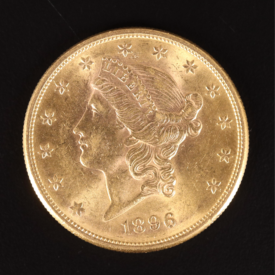 1896-S Liberty Head $20 Gold Coin
