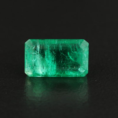 Loose 2.45 CT Rectangular Faceted Emerald