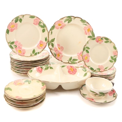 Franciscan Earthenware "Desert Rose" Dinnerware, Mid to Late 20th Century