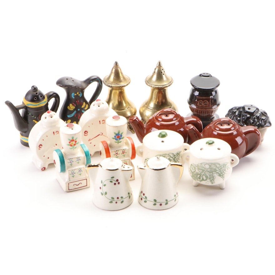 Japanese Tea and Coffee Themed Porcelain Salt and Pepper Shakers and More