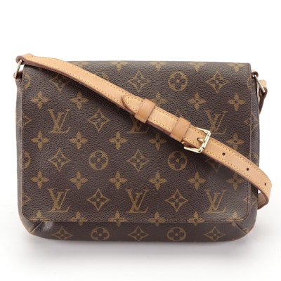 Louis Vuitton Musette Tango Flap Bag in Monogram Canvas and Vachetta Leather