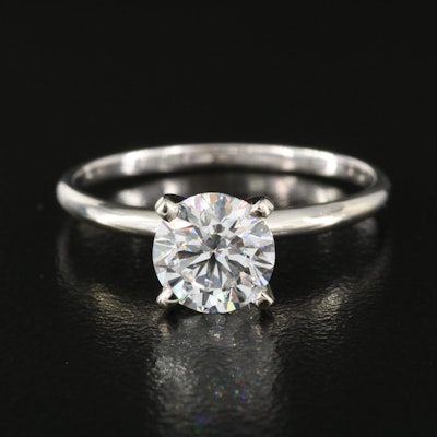 14K 1.21 CT Lab Grown Diamond Solitaire Ring with IGI Report