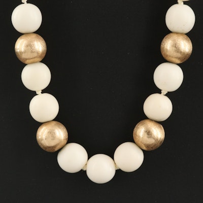 14K Coral Bead Necklace