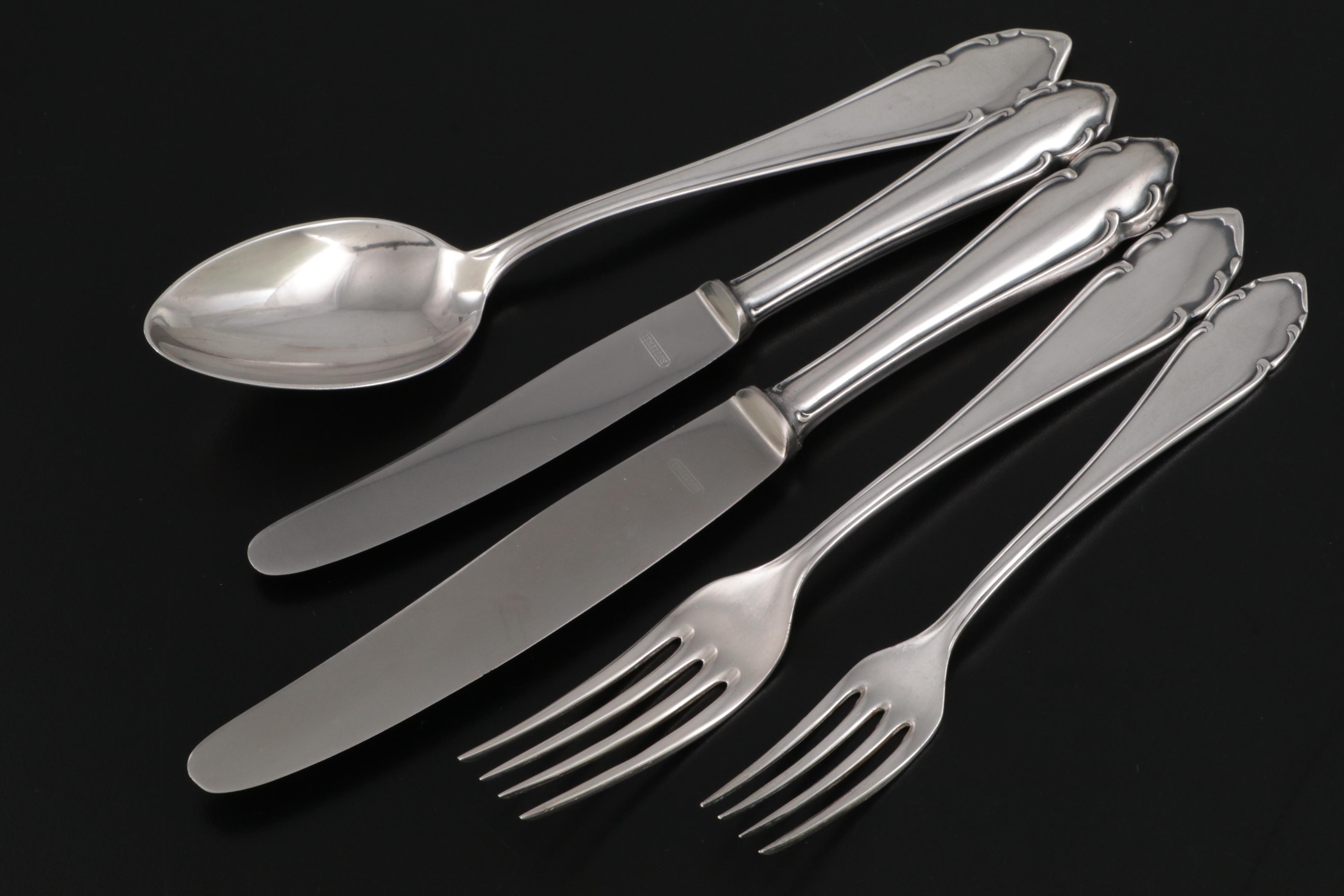 Erich Marx Besteckfabrik German Silver Plate Flatware Set for Six EBTH