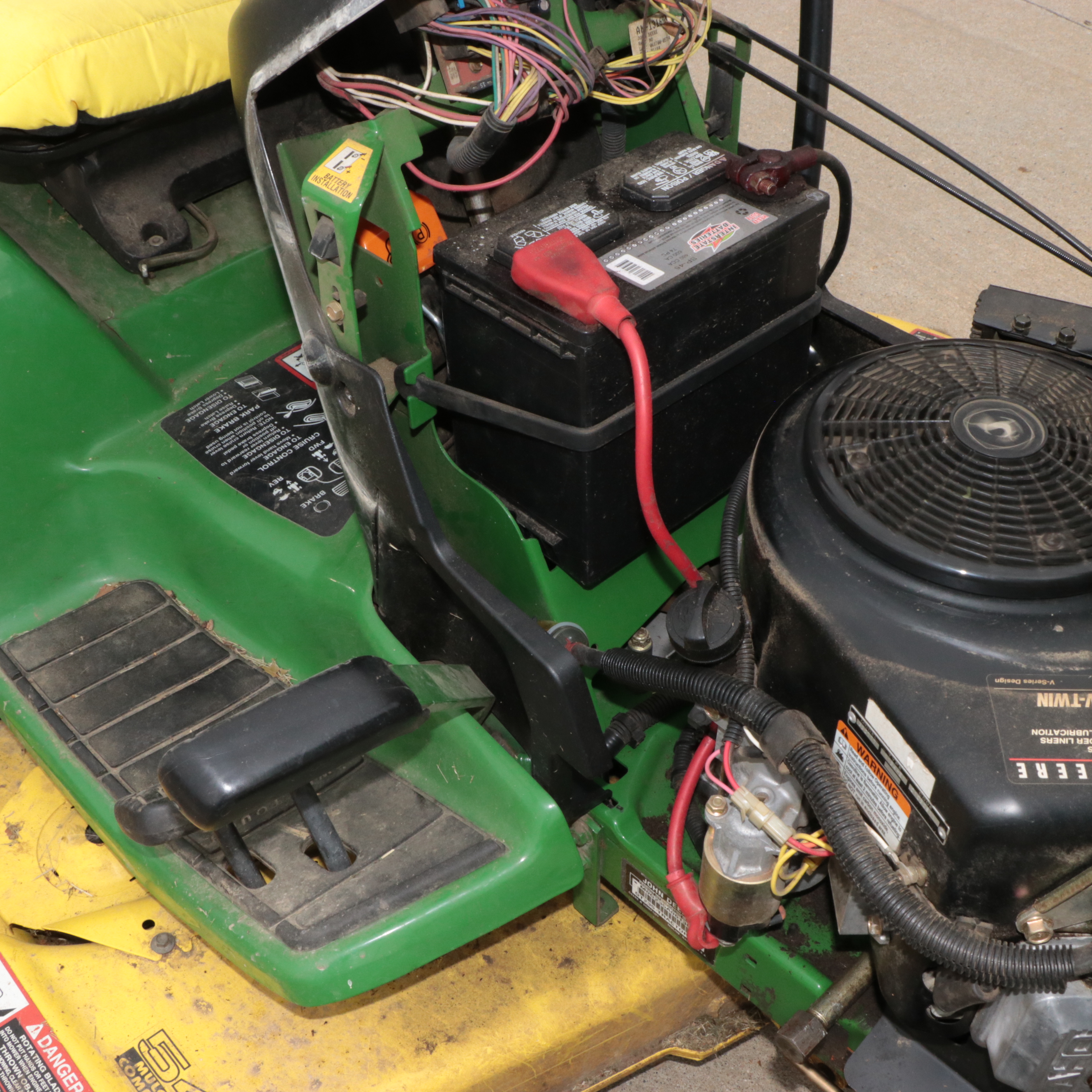 John Deere GT235 Riding Mower, 18HP, with Trac Vac EBTH