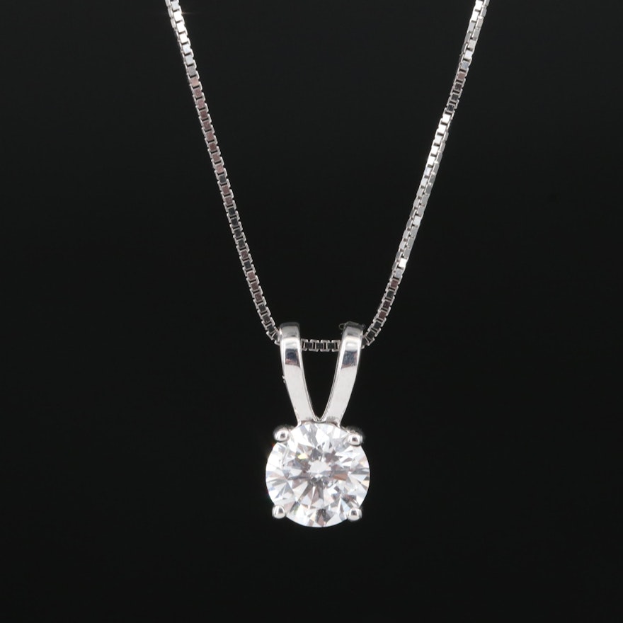 14K 0.49 CT Lab Grown Diamond Pendant Necklace