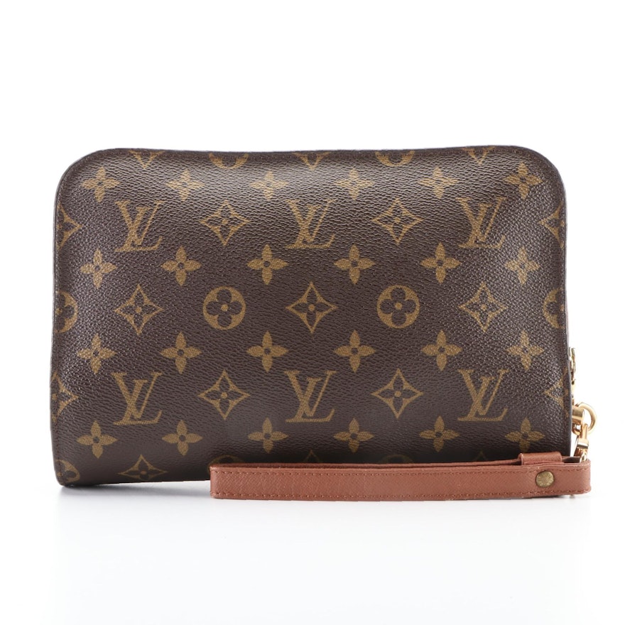 Louis Vuitton Pochette Orsay Wristlet in Monogram Canvas and Leather