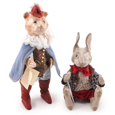 "March Hare" and "Puss in Boots" Composite Artist Dolls