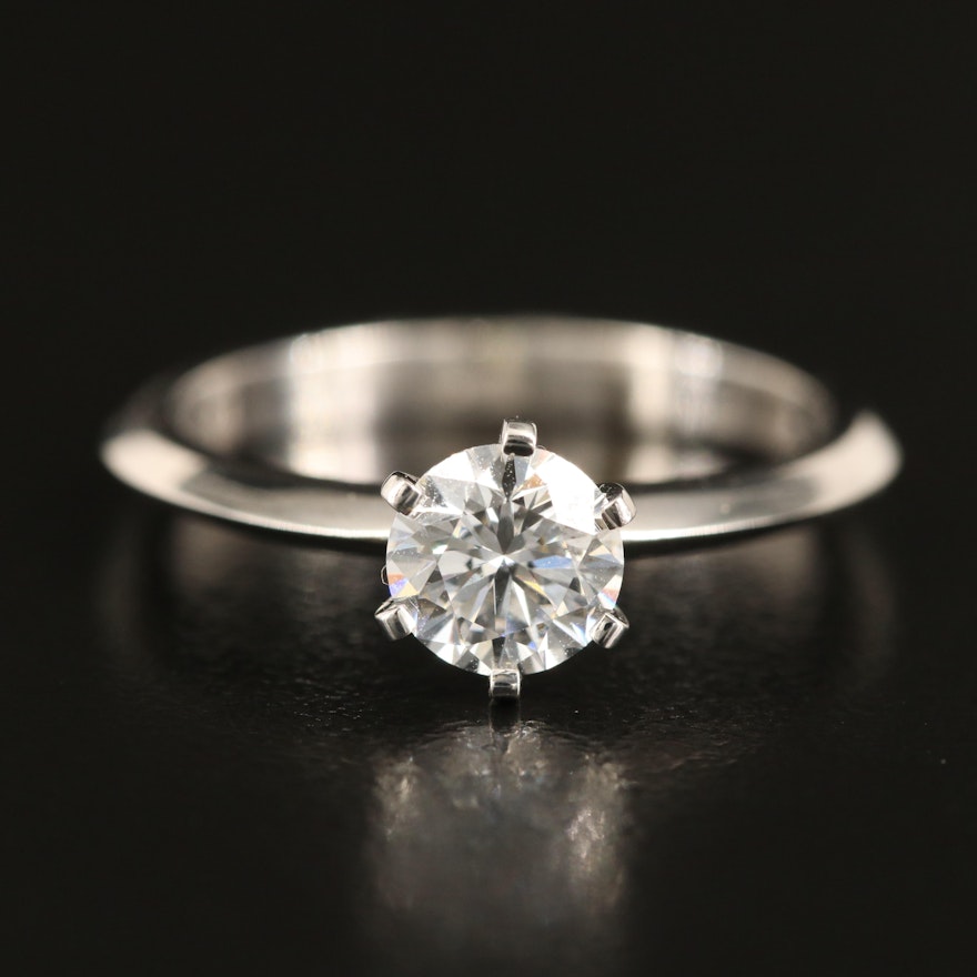 18K 0.75 CT Lab Grown Diamond Solitaire Ring