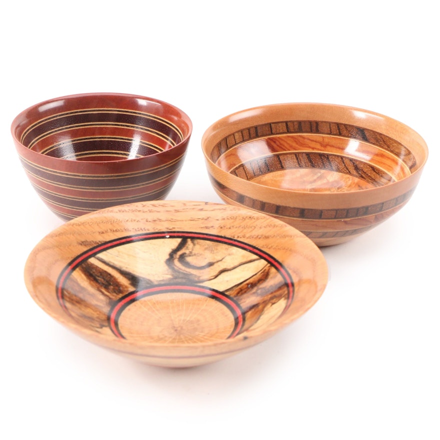 Jim McPhail Hand-Turned Miniature Wooden Bowls, 2001–2003