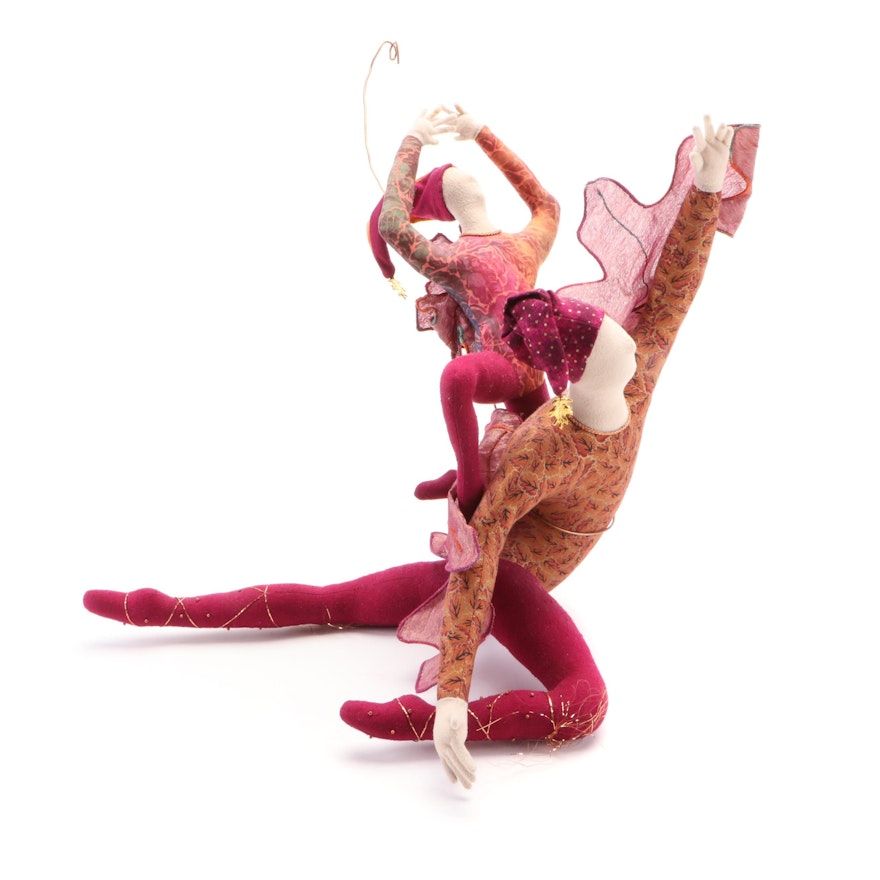 DD Felt Flying Fairy Artist Dolls, 1997