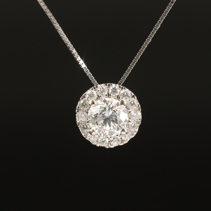 14K 0.73 CTW Lab Grown Diamond Pendant Necklace