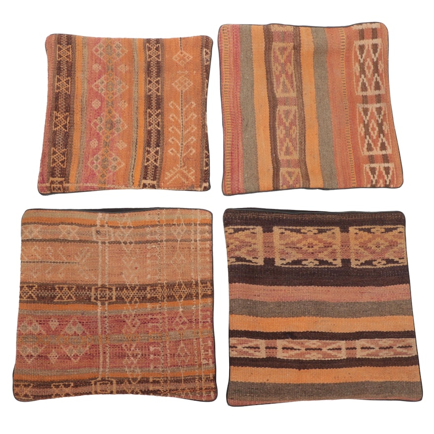Handwoven Kilim Face Accent Pillow Covers