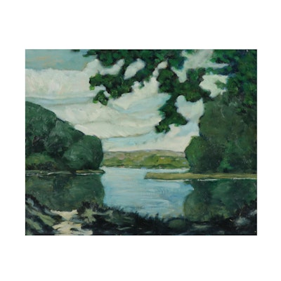 Ralph Welsh III Oil Painting "Study, Stoughton Lake #12," 2004