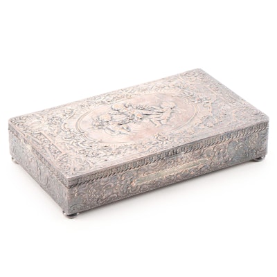E.G. Webster and Sons Repoussé Silver Plate Box, Late 19th/ Early 20th Century