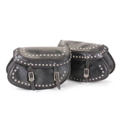 Harley-Davidson Studded Leather Motorcycle Storage Bags
