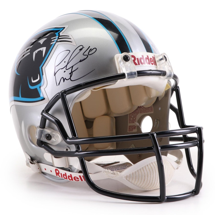 Carolina Panthers Morgan, Muhammad and Minter Signed Riddell Football Helmet