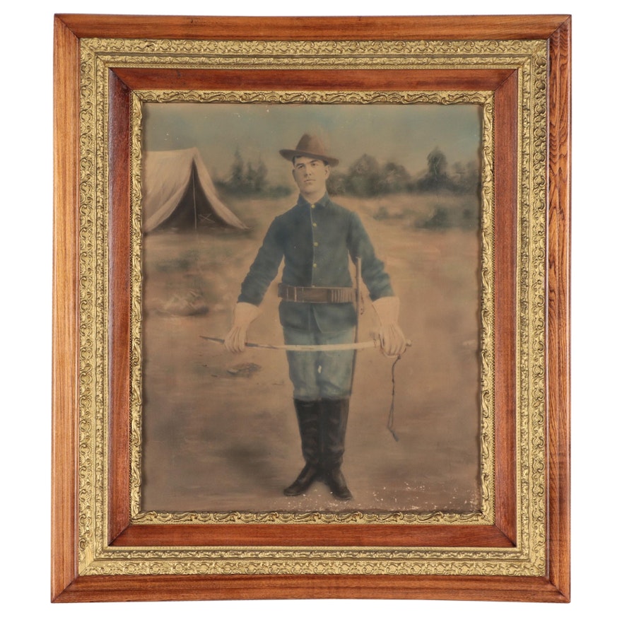 Crayon Portrait of Civil War Soldier