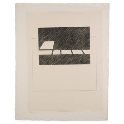 Charles Battaglini Geometric Relief Print,  Late 20th Century