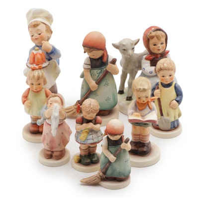 Goebel "Little Sweeper" and Other Porcelain Hummel Figurines