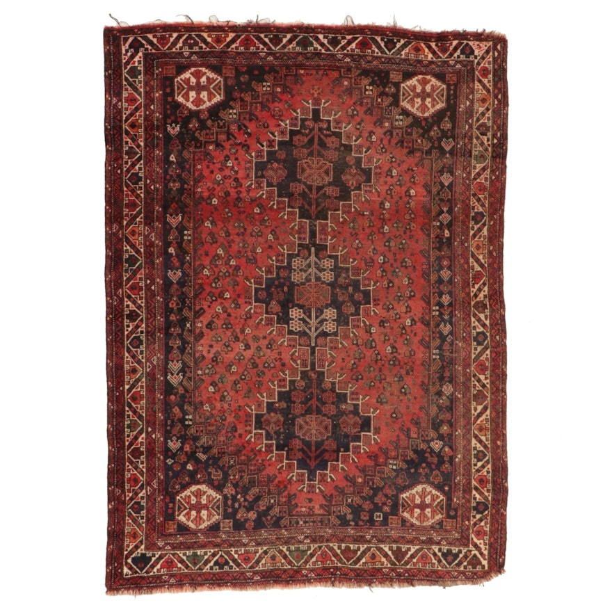 6' x 8'5 Hand-Knotted Persian Qashqai Area Rug