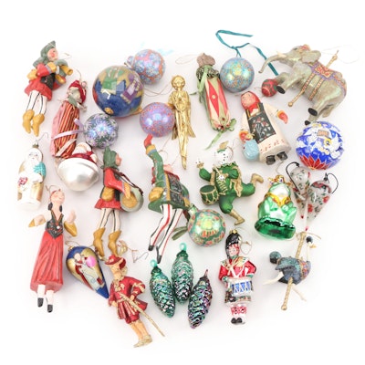 Handcrafted Wood, Glass and Resin Christmas Ornaments