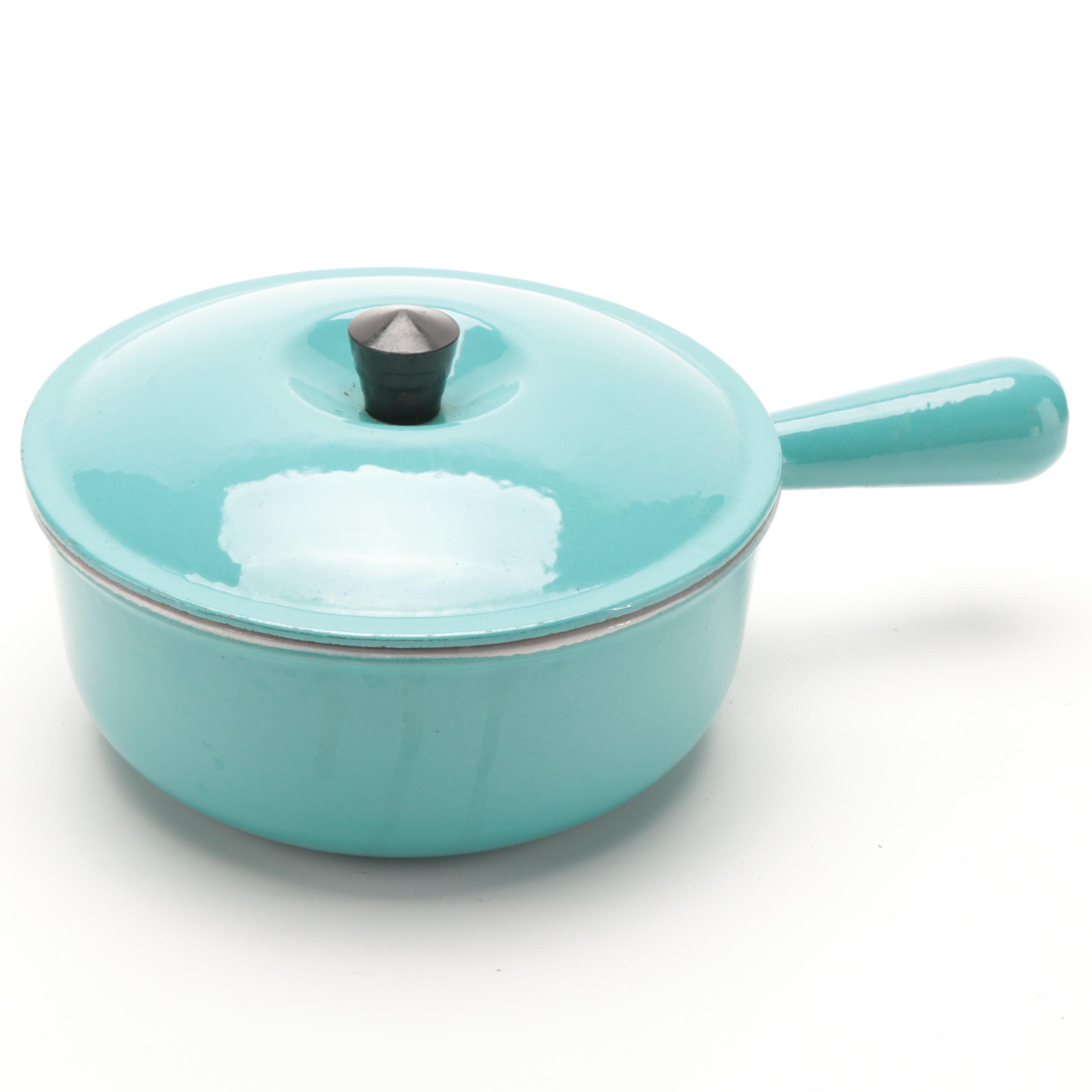 Le Creuset Turquoise Enameled Cast Iron Dutch Ovens and Sauce Pan EBTH