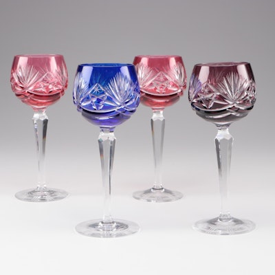 Nachtmann Bohemian Style Cut to Clear Wine Glasses