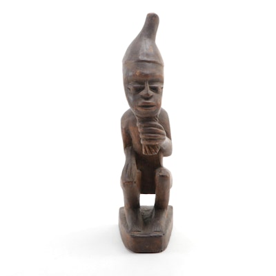 West African Style Hand-Carved Wood Figure