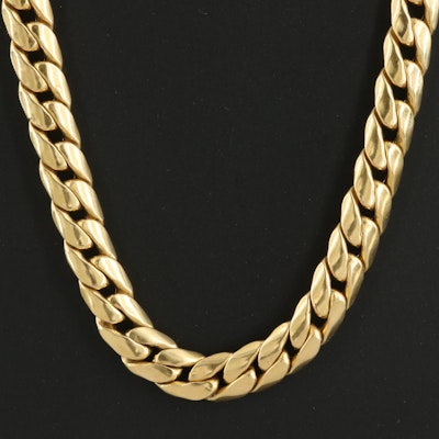 Italian 18K Curb Chain Necklace