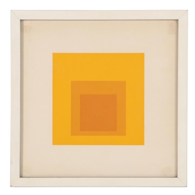 Geometric Serigraph after Josef Albers, Late 20th Century