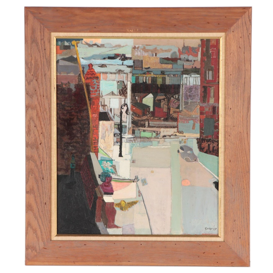 Anthony Toney Oil Painting "70th Street," 1948