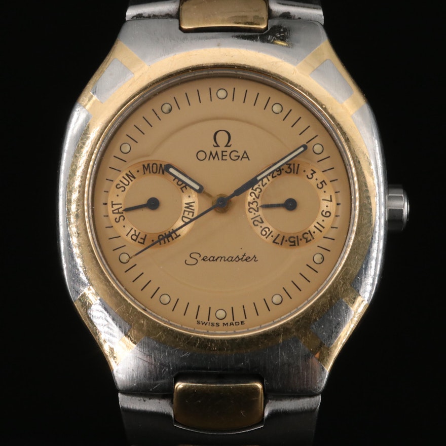Omega Seamaster Polaris 18K and Stainless Steel Wristwatch