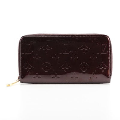 Louis Vuitton Zippy Wallet in Amarante Monogram Vernis