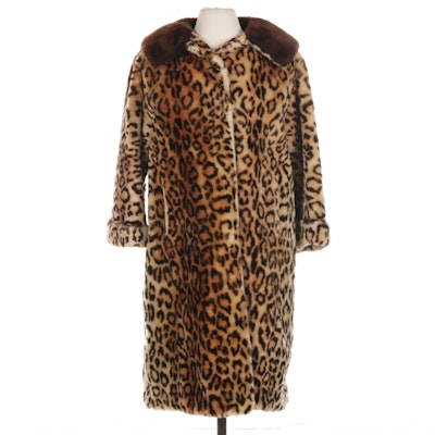 Leopard Dyed Mouton Fur Coat from A. Evensen