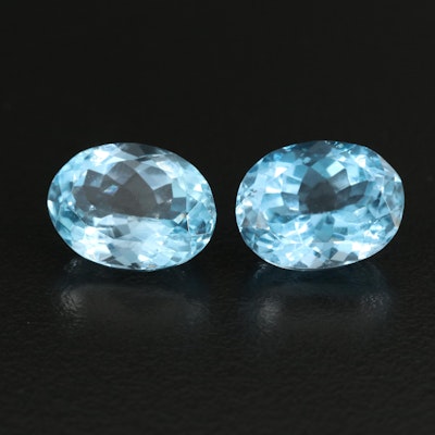 Loose Matched Pair of 15.18 CTW Topaz