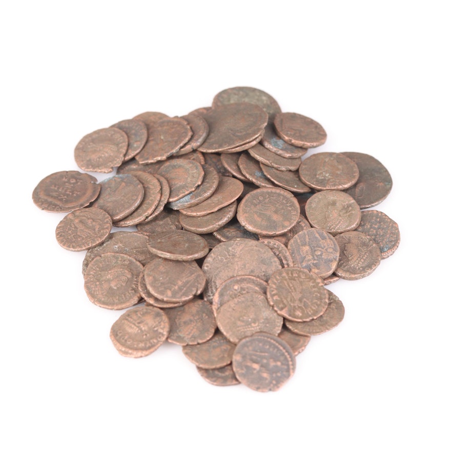 Sixty-six Small Ancient Bronze Coins
