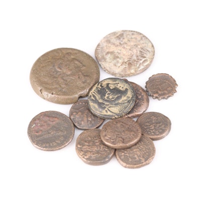 Eleven Ancient Greek Bronze Coins