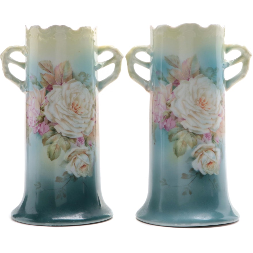 Carl Tielsch Altwasser Porcelain Vases, Late 19th/ Early 20th Century