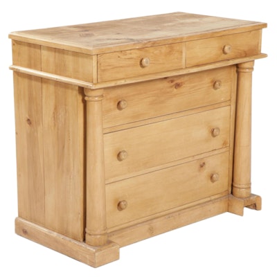 Empire Style Pine Chest of Drawers, Late 20th to 21st Century