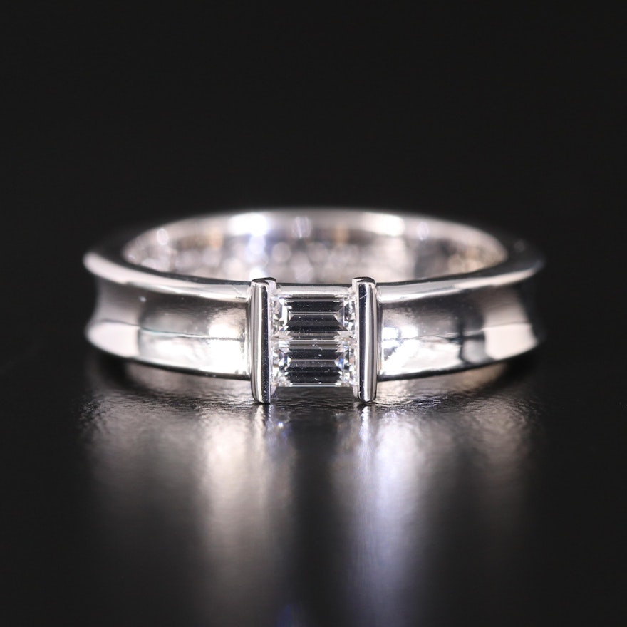 Tiffany & Co. "Wedding Stack Baguette" 18K 0.25 CTW Diamond Ring