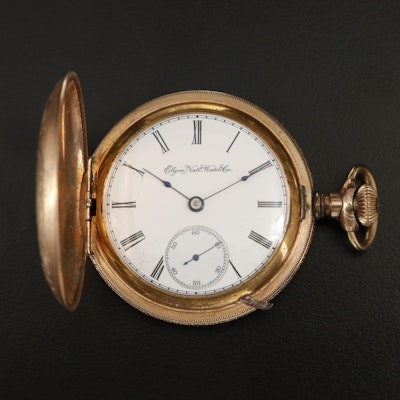 1890 Elgin G.M. Wheeler Hunter Case Pocket Watch