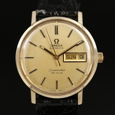 1975 Omega Seamaster DeVille 14K Gold Wristwatch