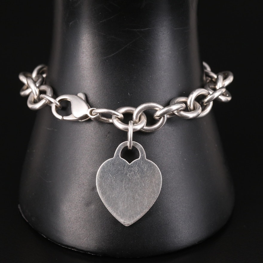 Tiffany & Co. Sterling Heart Tag Bracelet