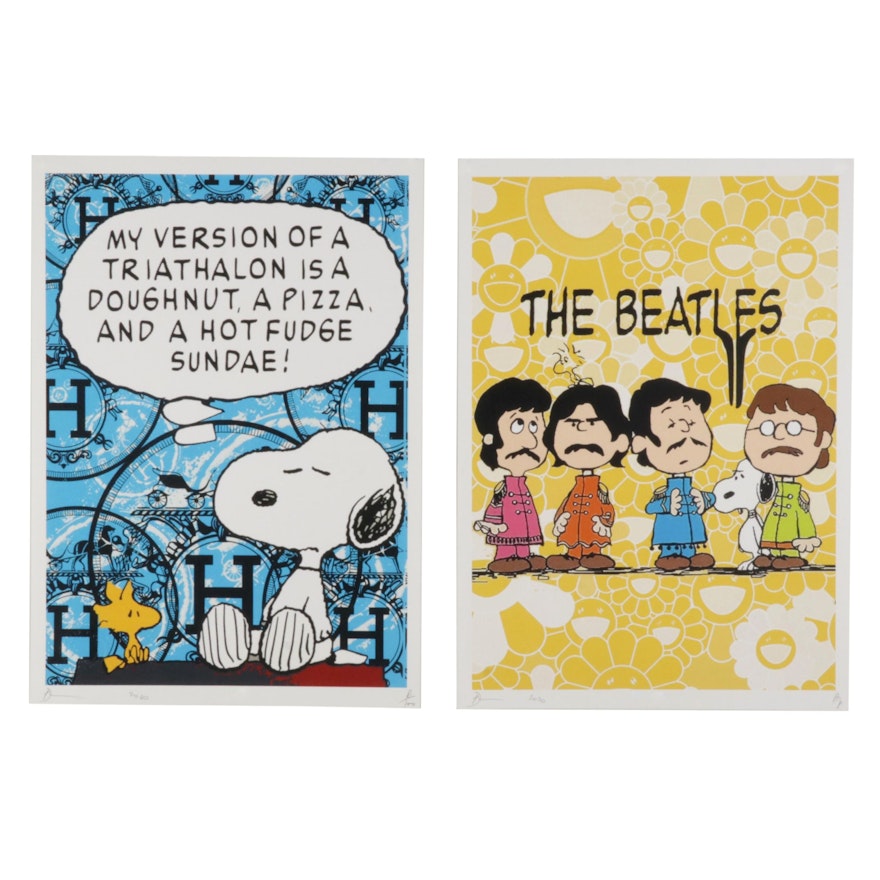 Death NYC Pop Art Graphic Prints Featuring Peanuts Characters, 2020