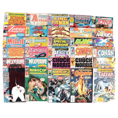 Bronze and Modern Age Marvel Comics "King Conan", "RoboCop" and More Comics
