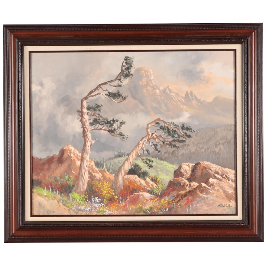 John Kirsch Landscape Oil Painting "Longs Peak, From the West"