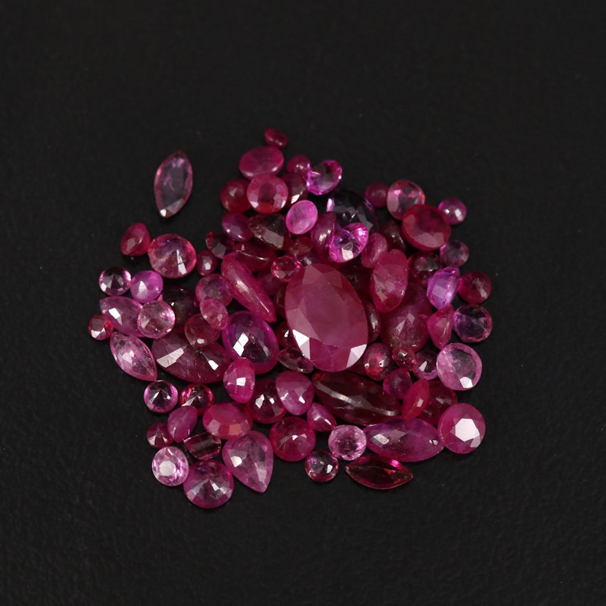 Loose 10.07 CTW Mixed Faceted Rubies