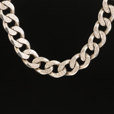 Italian Reversible Curb Chain Necklace